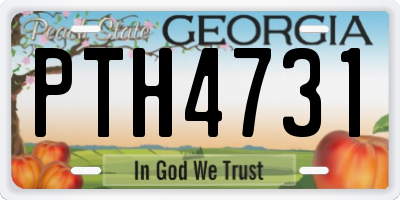GA license plate PTH4731