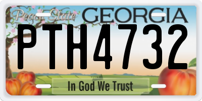 GA license plate PTH4732