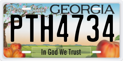 GA license plate PTH4734