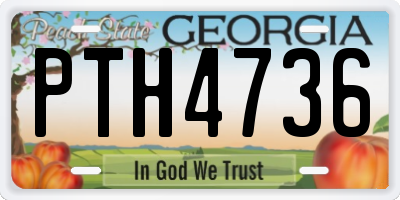 GA license plate PTH4736