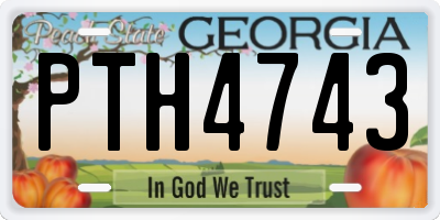 GA license plate PTH4743