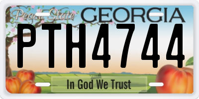 GA license plate PTH4744