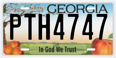 GA license plate PTH4747