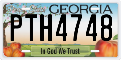 GA license plate PTH4748