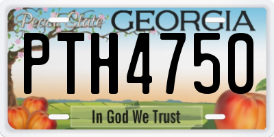 GA license plate PTH4750