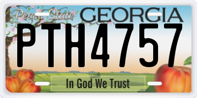 GA license plate PTH4757