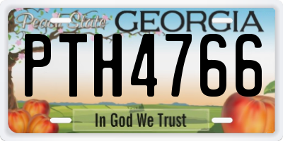 GA license plate PTH4766