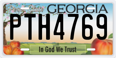 GA license plate PTH4769
