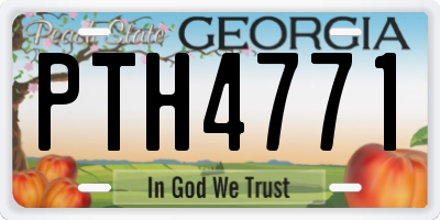 GA license plate PTH4771
