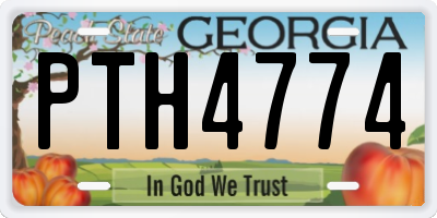 GA license plate PTH4774