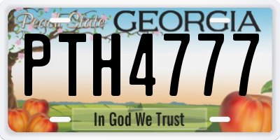GA license plate PTH4777