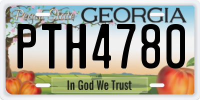 GA license plate PTH4780