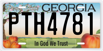 GA license plate PTH4781
