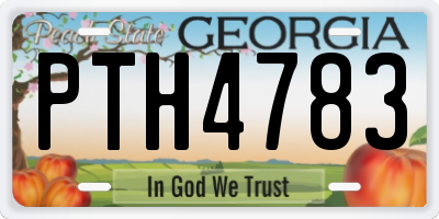 GA license plate PTH4783