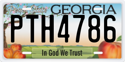GA license plate PTH4786