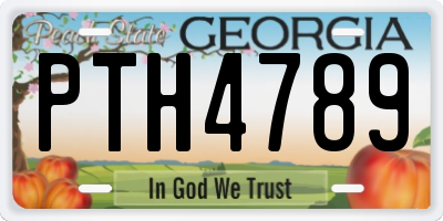 GA license plate PTH4789