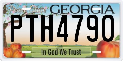 GA license plate PTH4790