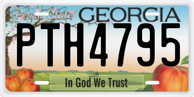 GA license plate PTH4795