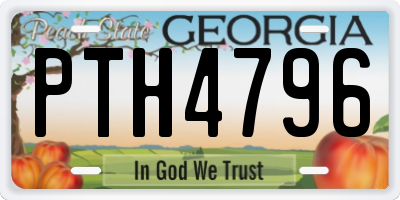 GA license plate PTH4796