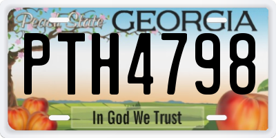 GA license plate PTH4798