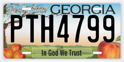 GA license plate PTH4799