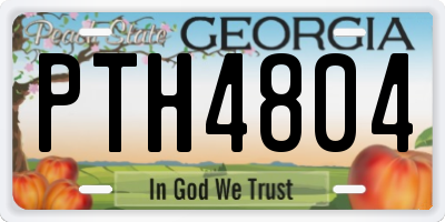 GA license plate PTH4804