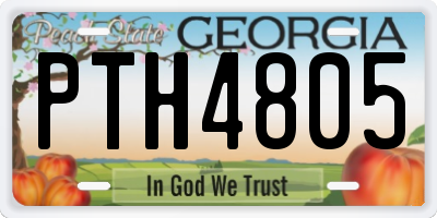 GA license plate PTH4805