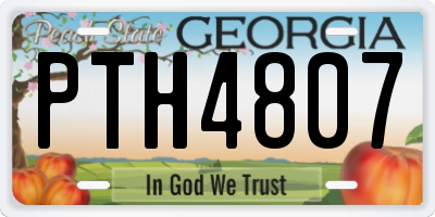 GA license plate PTH4807