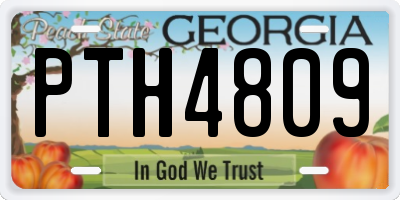 GA license plate PTH4809