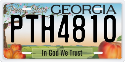 GA license plate PTH4810