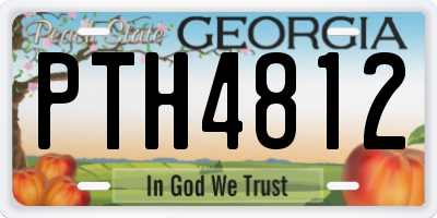 GA license plate PTH4812