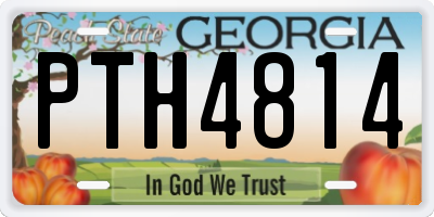 GA license plate PTH4814