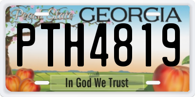 GA license plate PTH4819