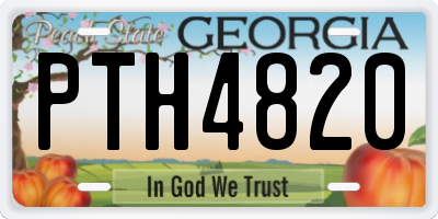 GA license plate PTH4820