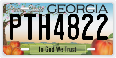 GA license plate PTH4822