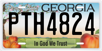 GA license plate PTH4824