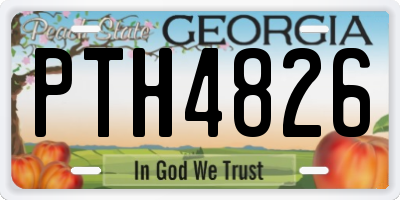 GA license plate PTH4826