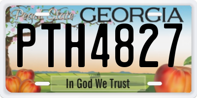 GA license plate PTH4827