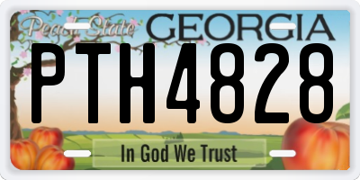 GA license plate PTH4828