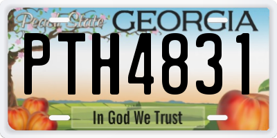 GA license plate PTH4831