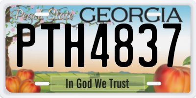 GA license plate PTH4837