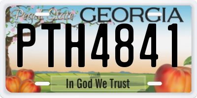 GA license plate PTH4841