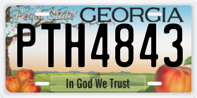 GA license plate PTH4843