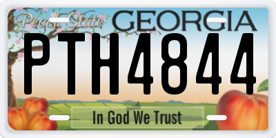 GA license plate PTH4844