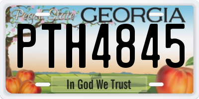 GA license plate PTH4845