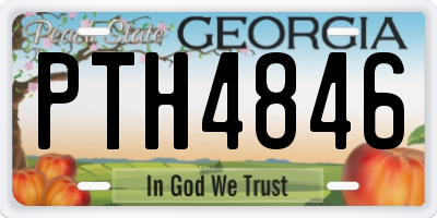 GA license plate PTH4846