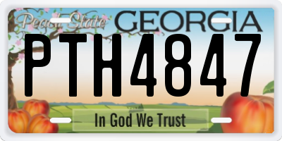 GA license plate PTH4847