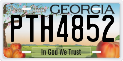 GA license plate PTH4852