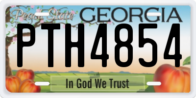 GA license plate PTH4854