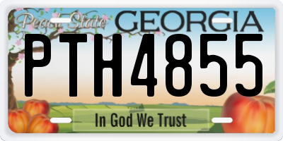 GA license plate PTH4855